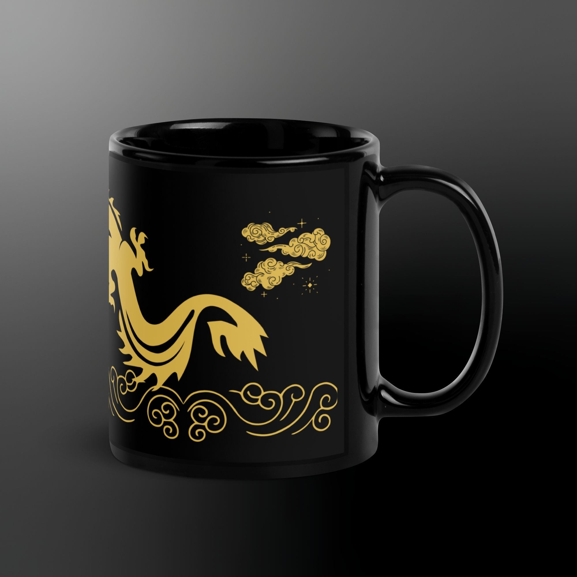 Dragon Black Glossy Mug