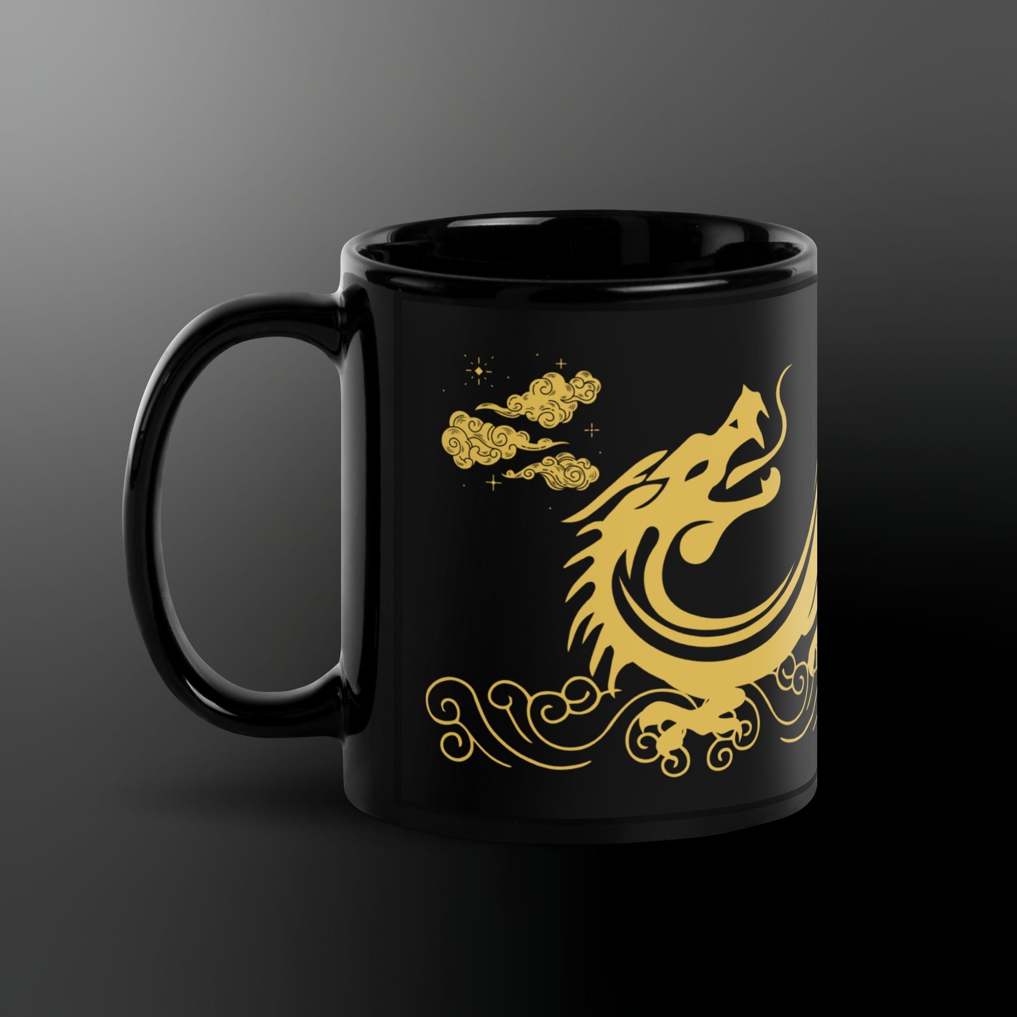 Dragon Black Glossy Mug