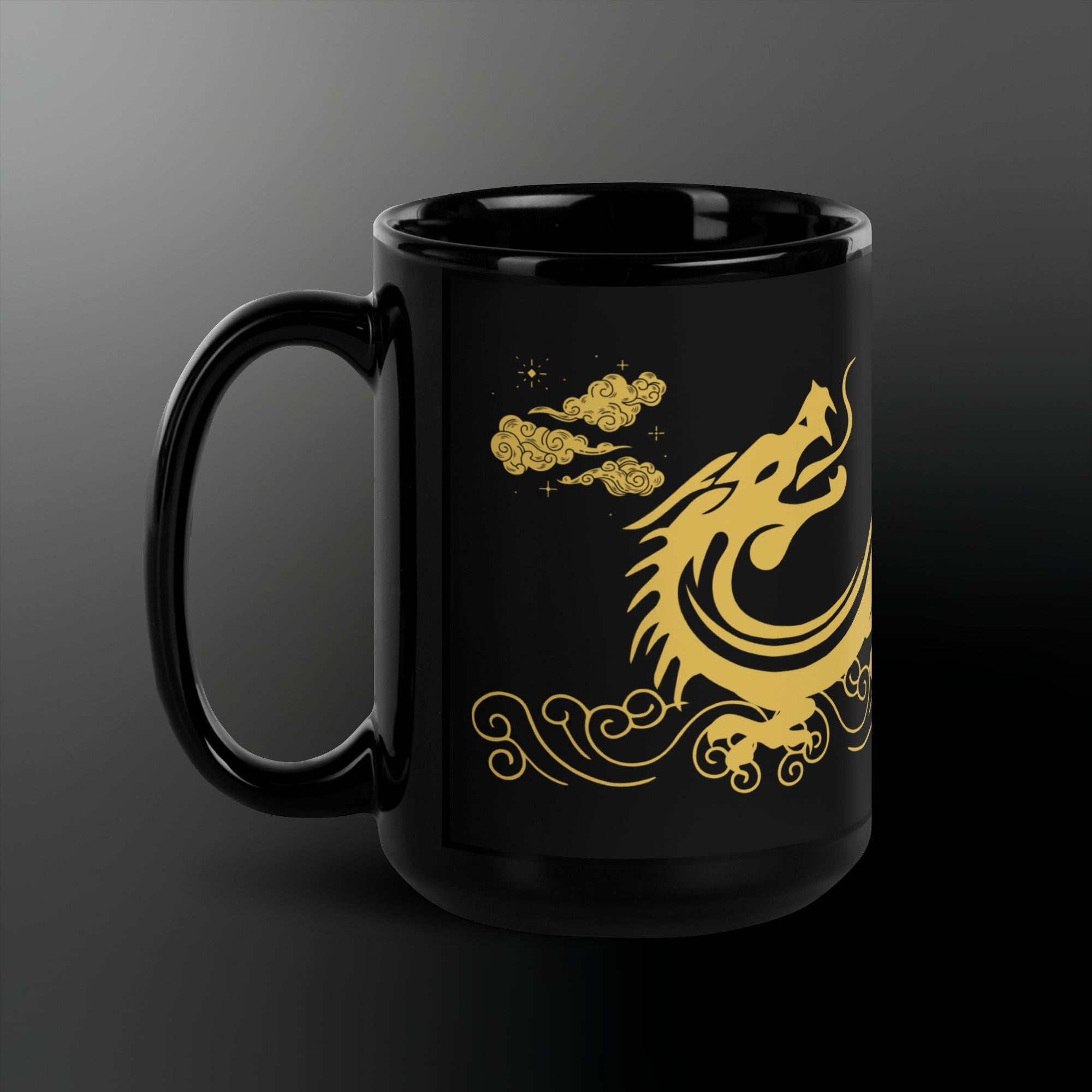 Dragon Black Glossy Mug