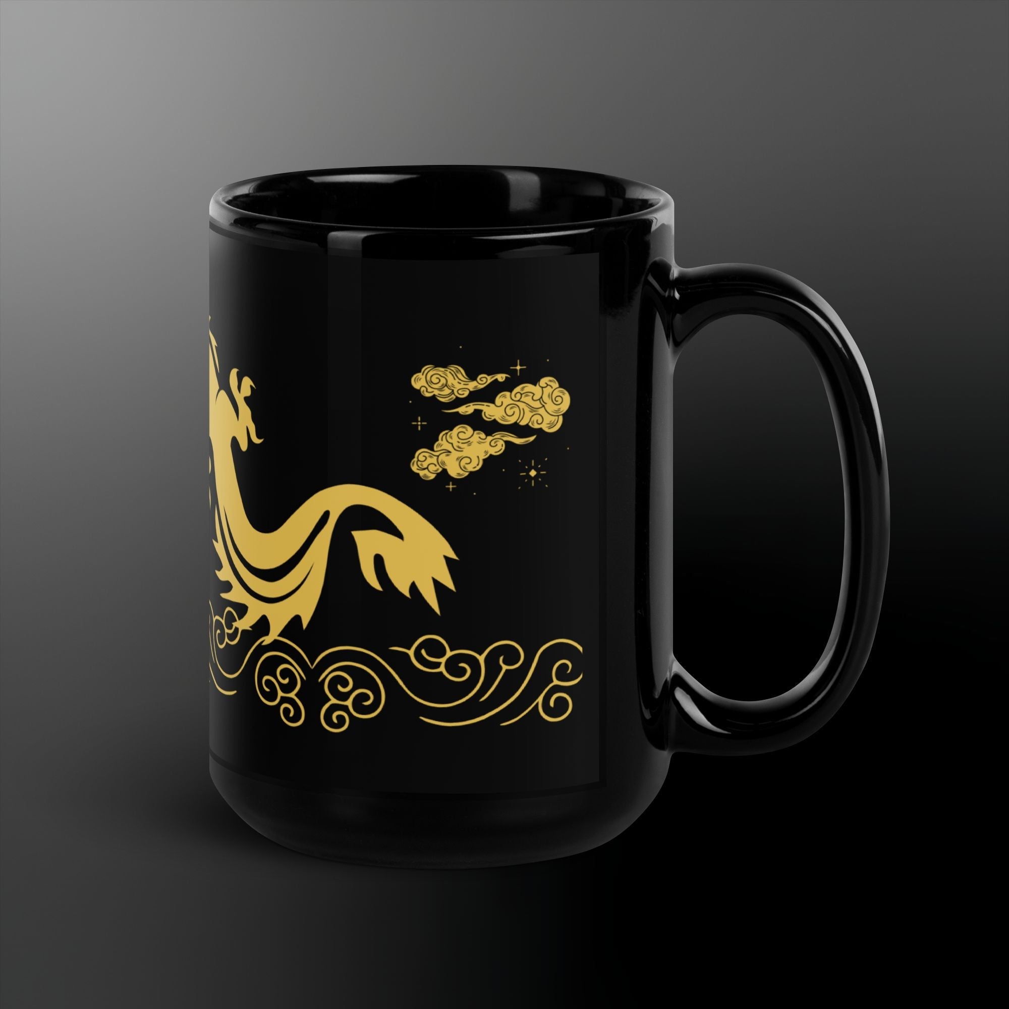 Dragon Black Glossy Mug