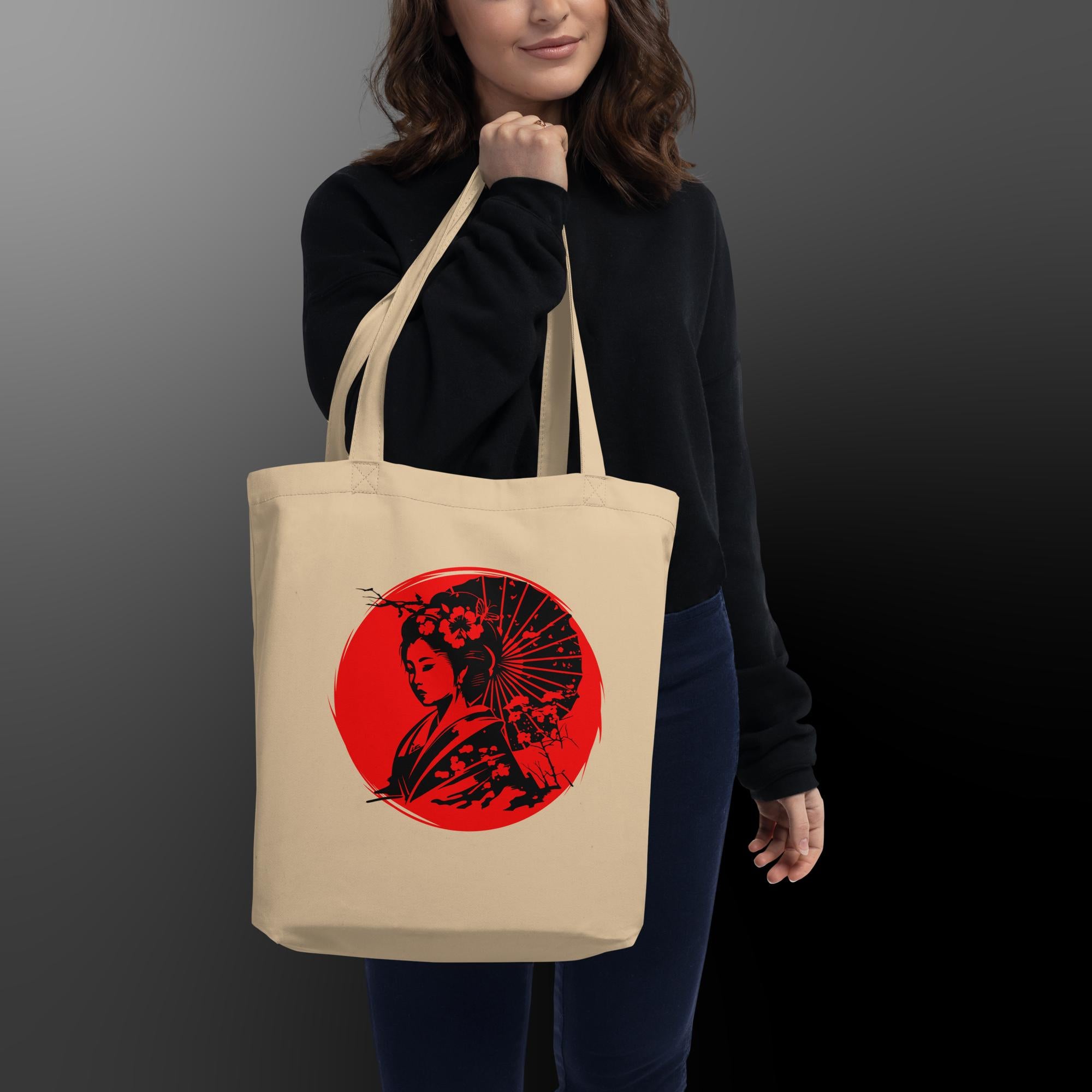 Blood Moon Geisha Eco Tote Bag