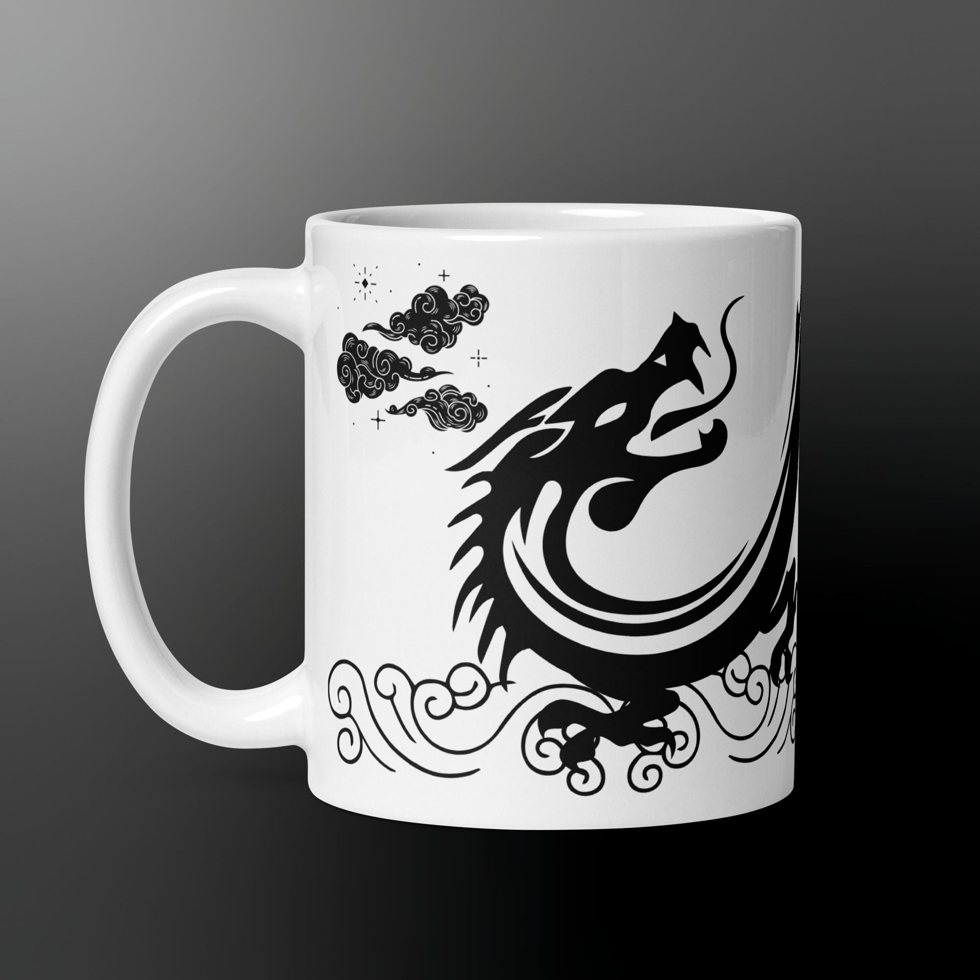 Dragon White Glossy Mug